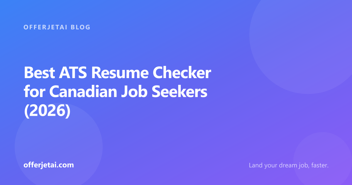Best ATS resume checkers for Canadian job seekers in 2026